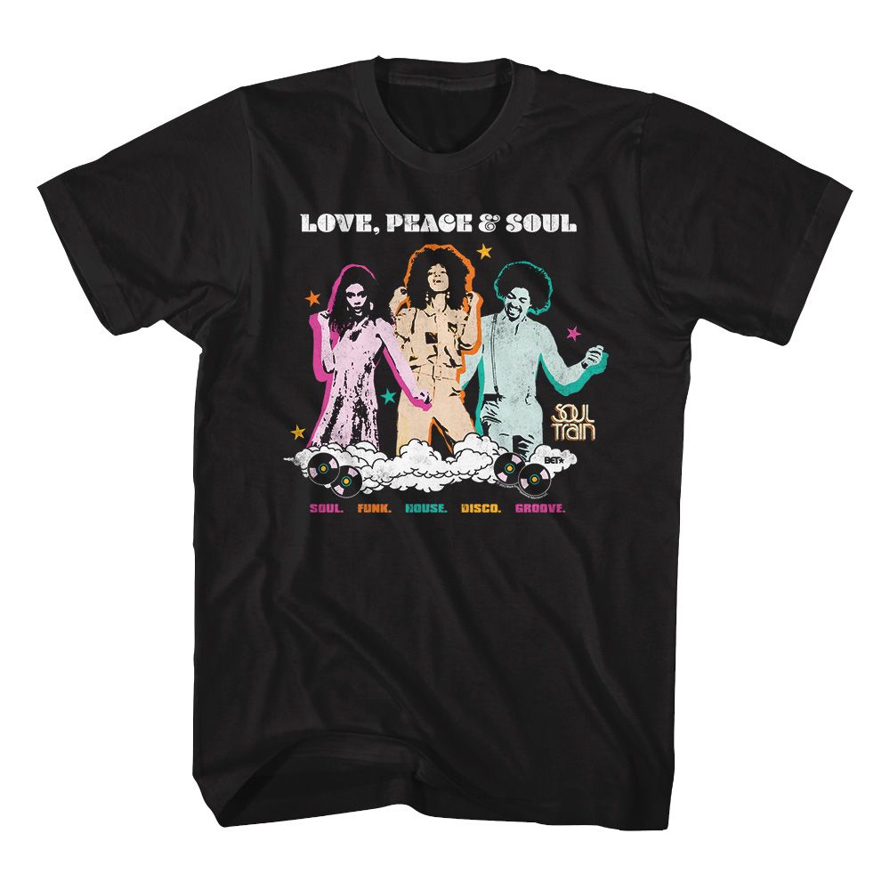 Wholesale BET Love Peace and Soul Black T-Shirt