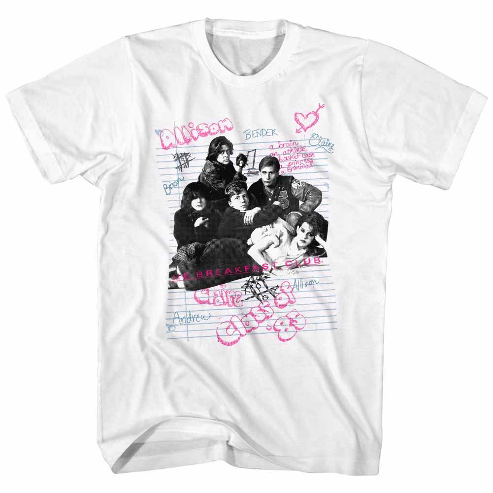 Wholesale Breakfast Club Movie Group White Adult T-Shirt