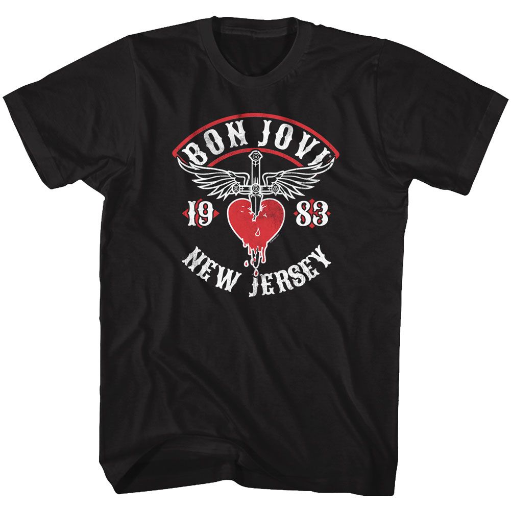 Bon Jovi New Jersey 83 T-Shirt | Wholesale Band T-Shirts – Merch Bon Jovi New Jersey 83 T-Shirt | Wholesale Band T-Shirts – Merch