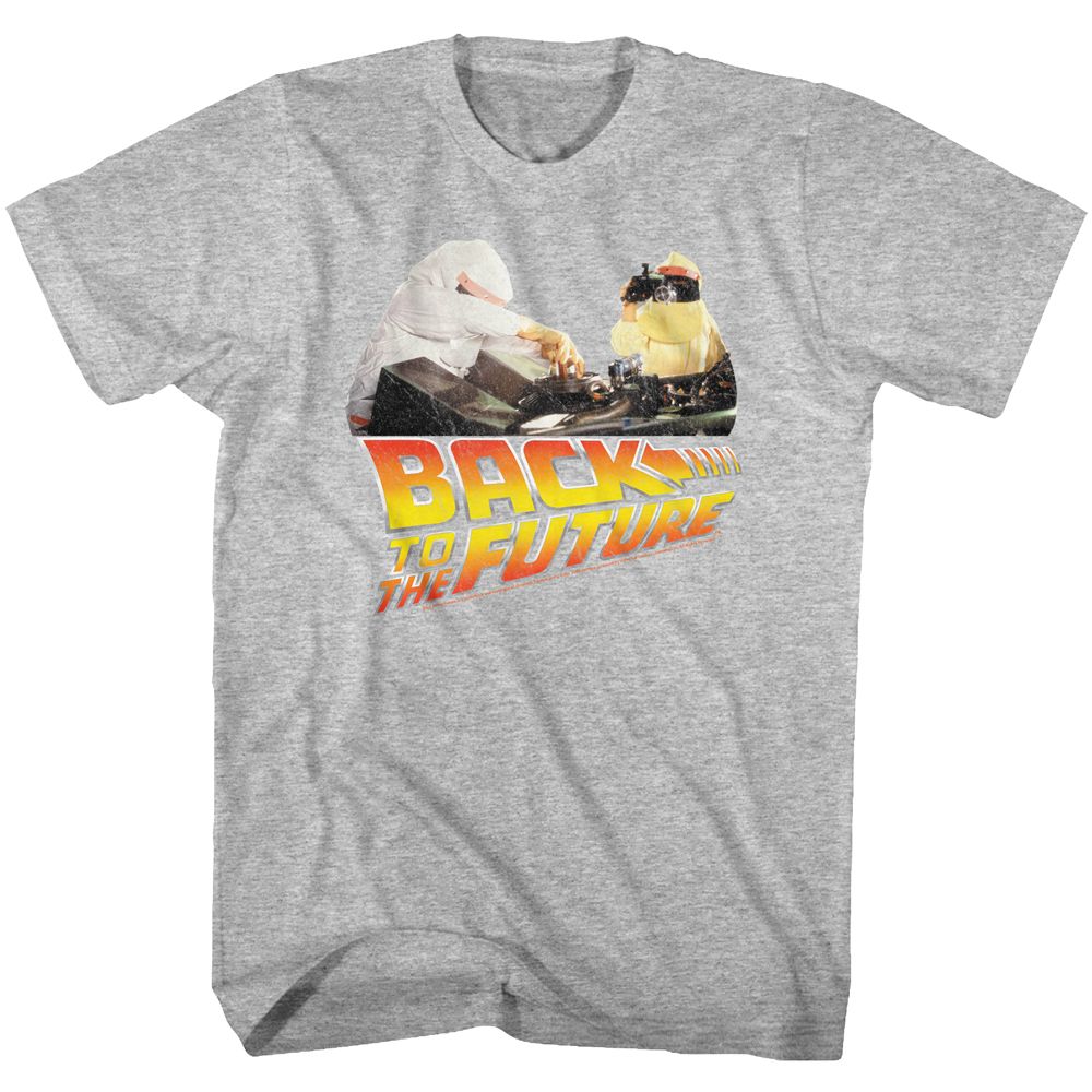 Wholesale Back to the Future Movie Working Heather Gray Adult T-Shirt