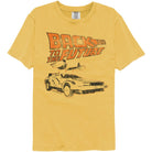 Wholesale Back to the Future Delorian Yellow Premium Dye Wash Fashion Movie Tee