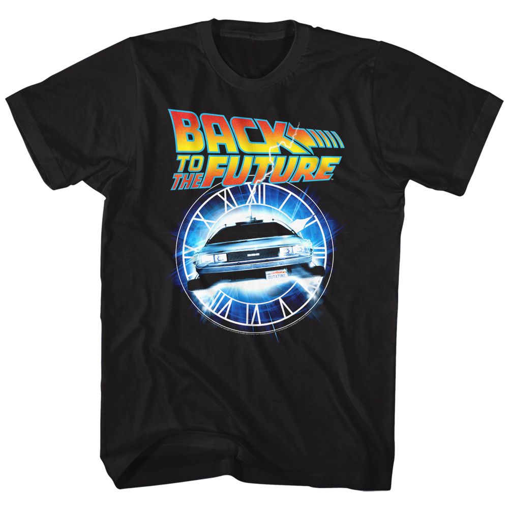 Wholesale Back to the Future Movie Out of Time Black Adult T-Shirt