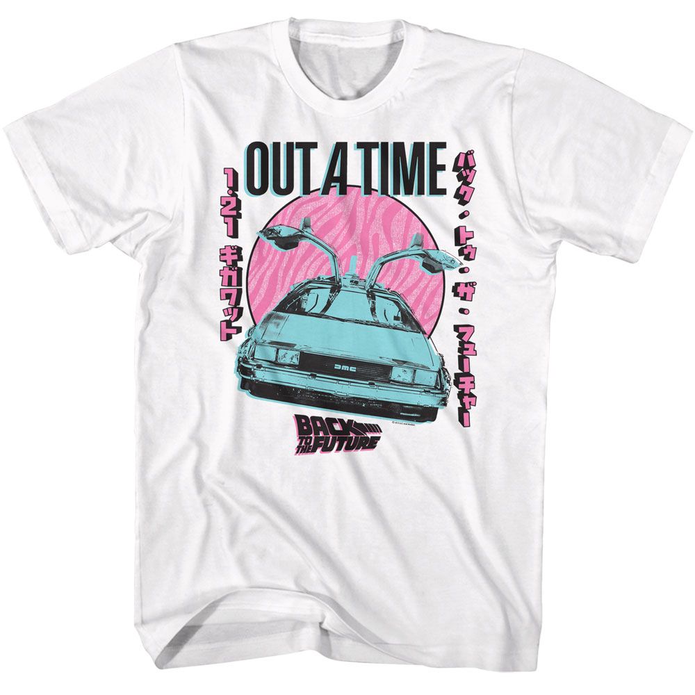 Wholesale Back to the Future Movie Outta Time Pastel White Adult T-Shirt
