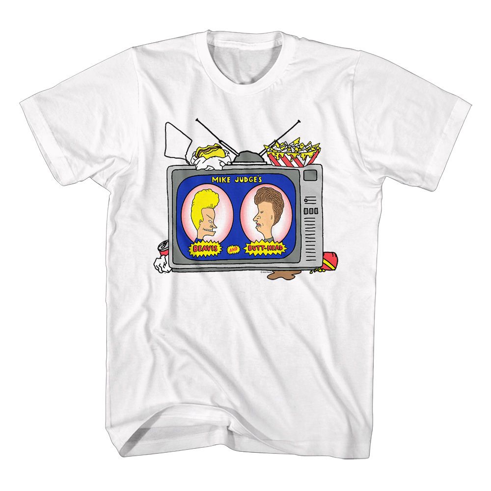 Wholesale Beavis & Butthead Junk Food White T-Shirt