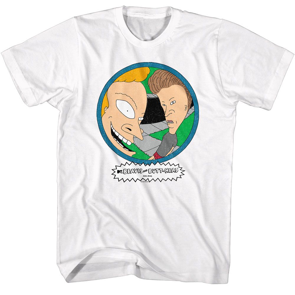 Wholesale Beavis & Butthead Peep Hole White T-Shirt