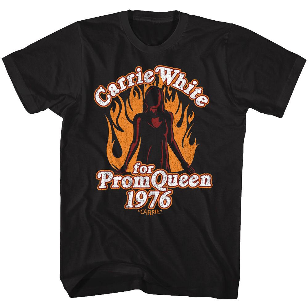 Wholesale Carrie Prom Queen 1976 Black Adult T-Shirt