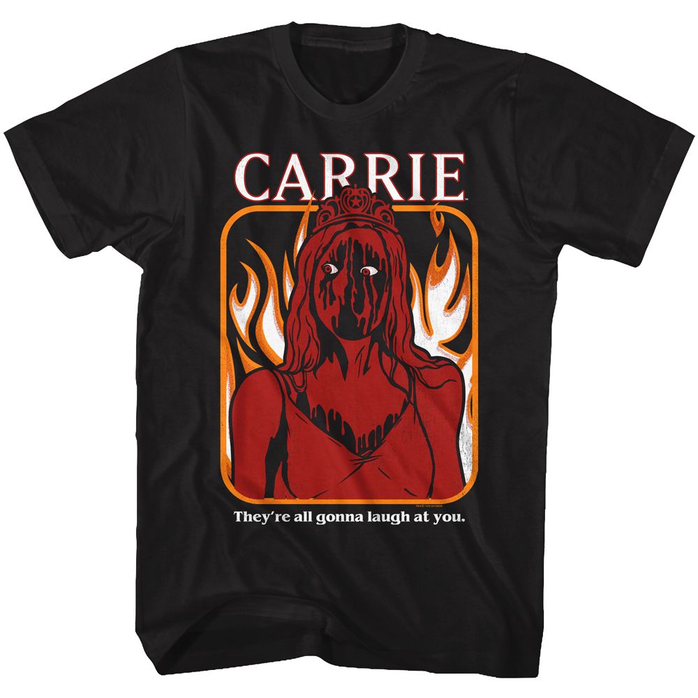 Wholesale Carrie Hahaha Black Adult T-Shirt