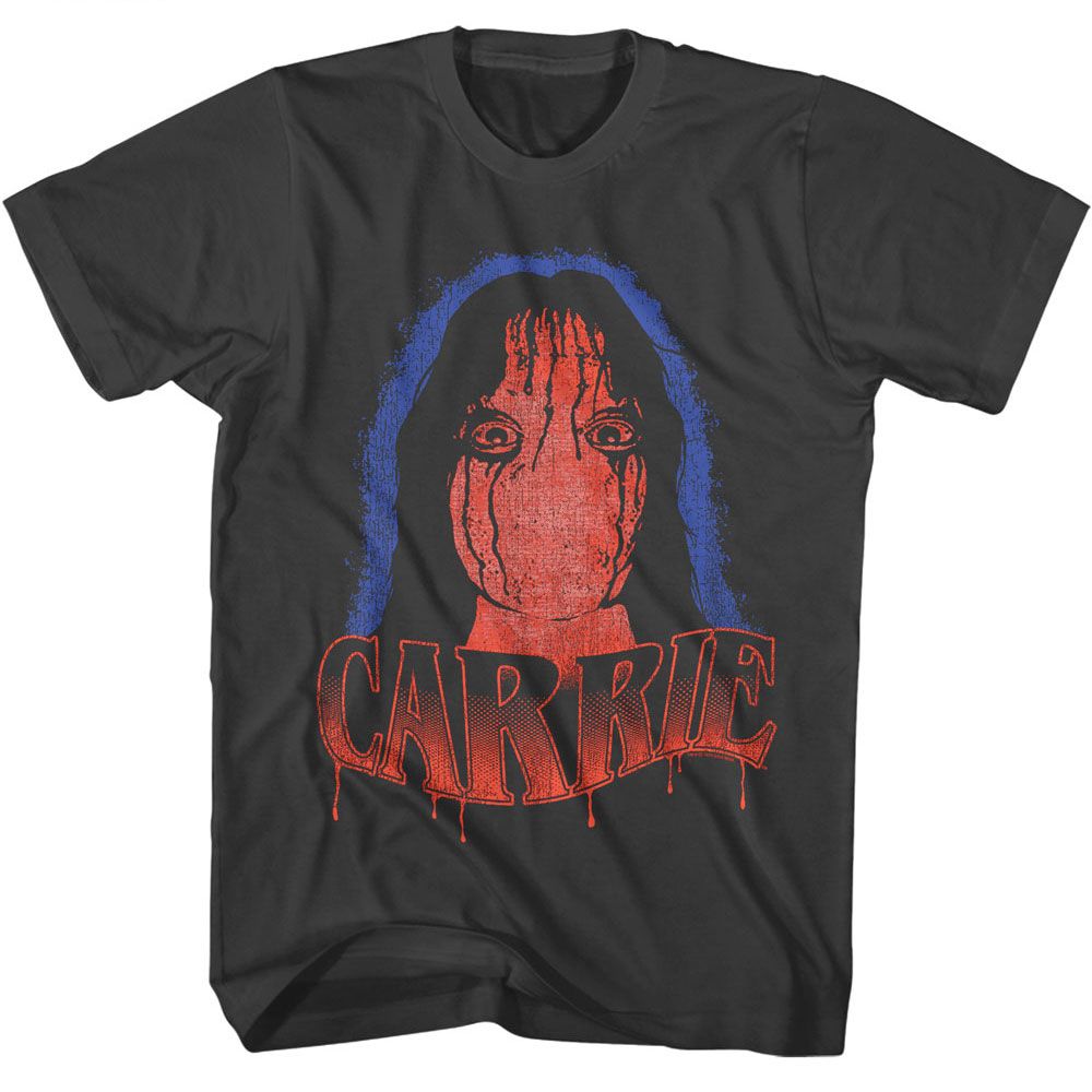 Wholesale Carrie Movie Face Carrie Solid Smoke Adult T-Shirt