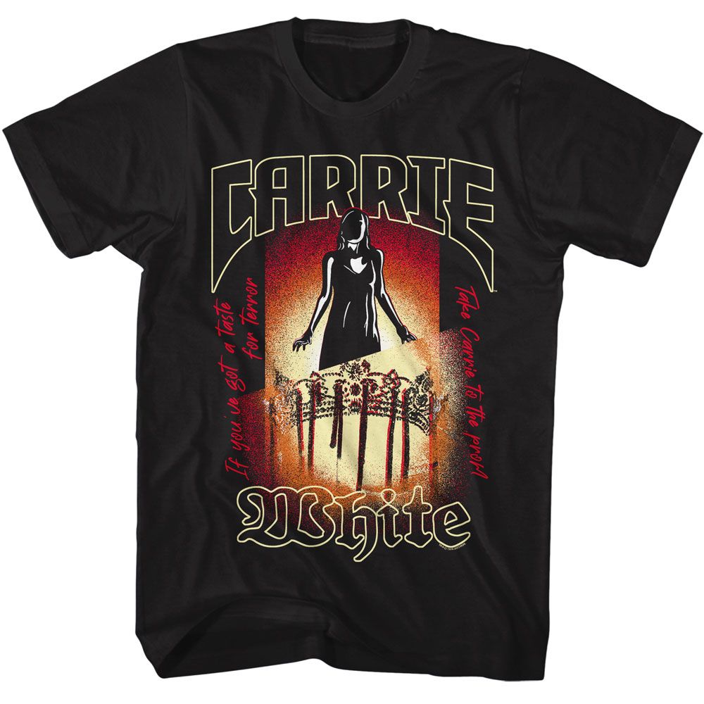 Wholesale Carrie Movie White Black Adult T-Shirt