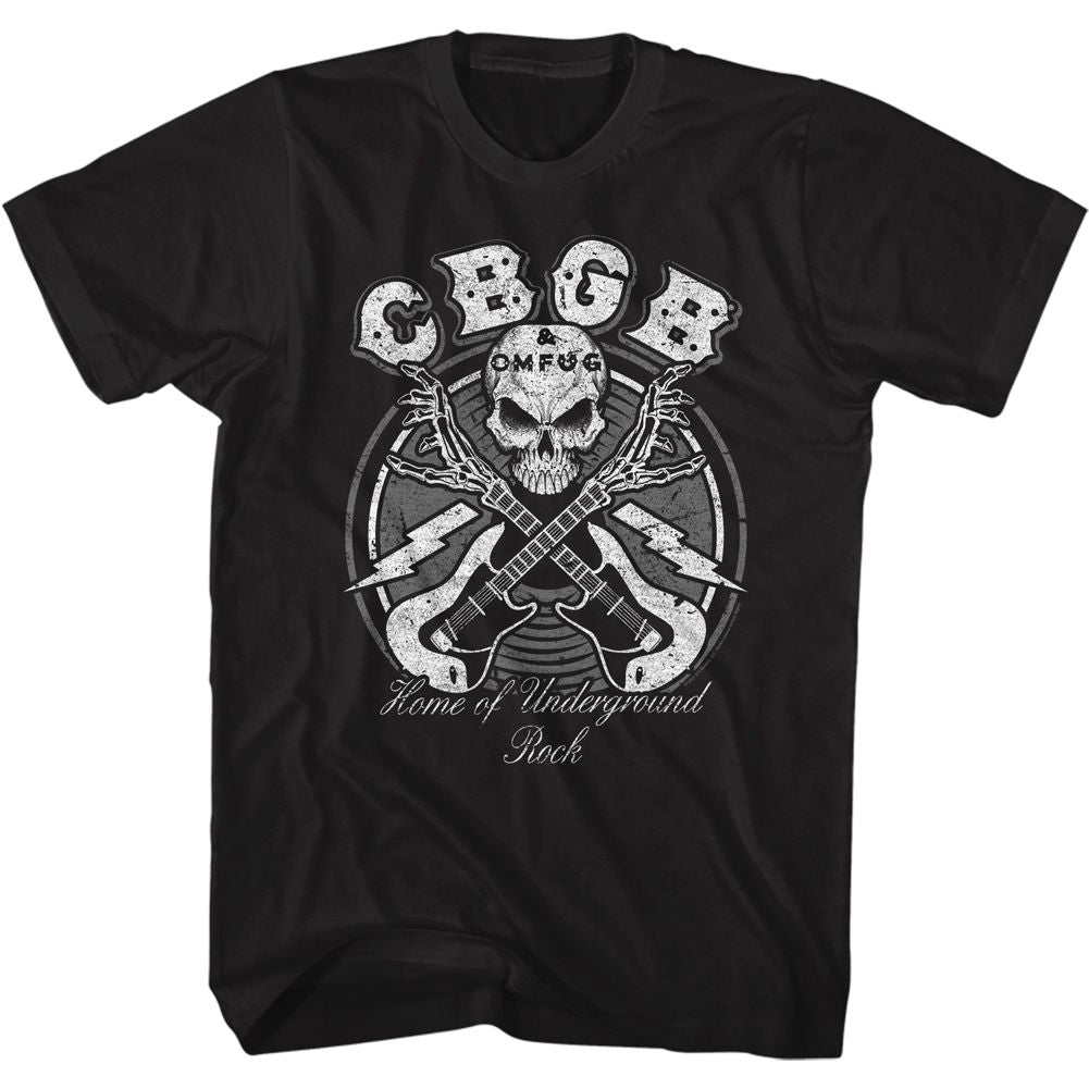 Wholesale CBGB Skull Guitars T-Shirt