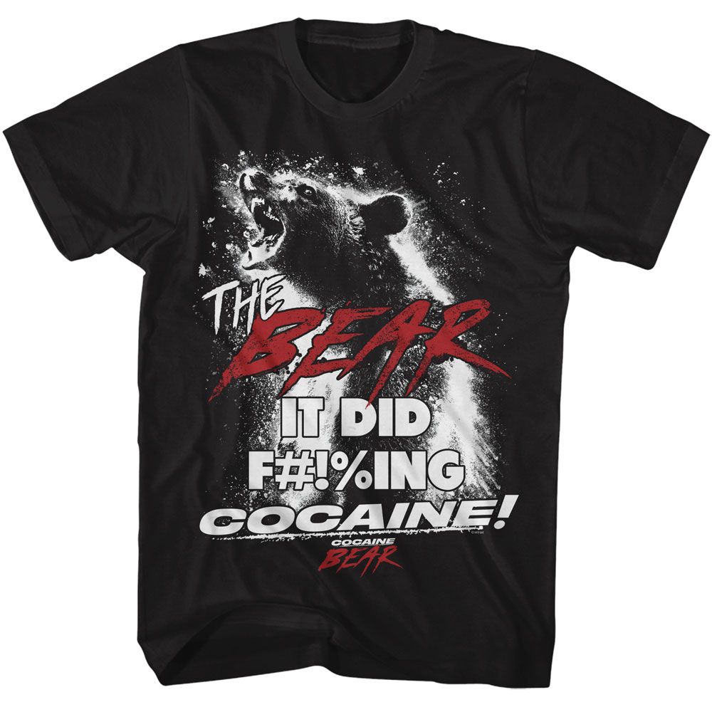 Wholesale Cocaine Bear Fing Did Cocaine Black Adult T-Shirt