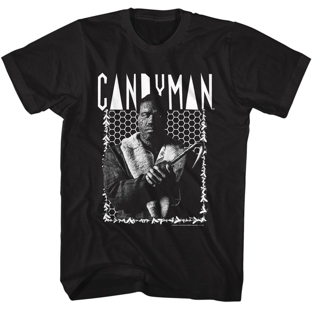 Wholesale Candyman Bee Border Black Adult T-Shirt