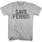 Wholesale Ferris Bueller's Day Off Save Ferris Penant Heather Gray Adult T-Shirt