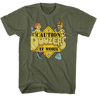 Wholesale Fraggle Rock Caution Doozers Military Green T-Shirt