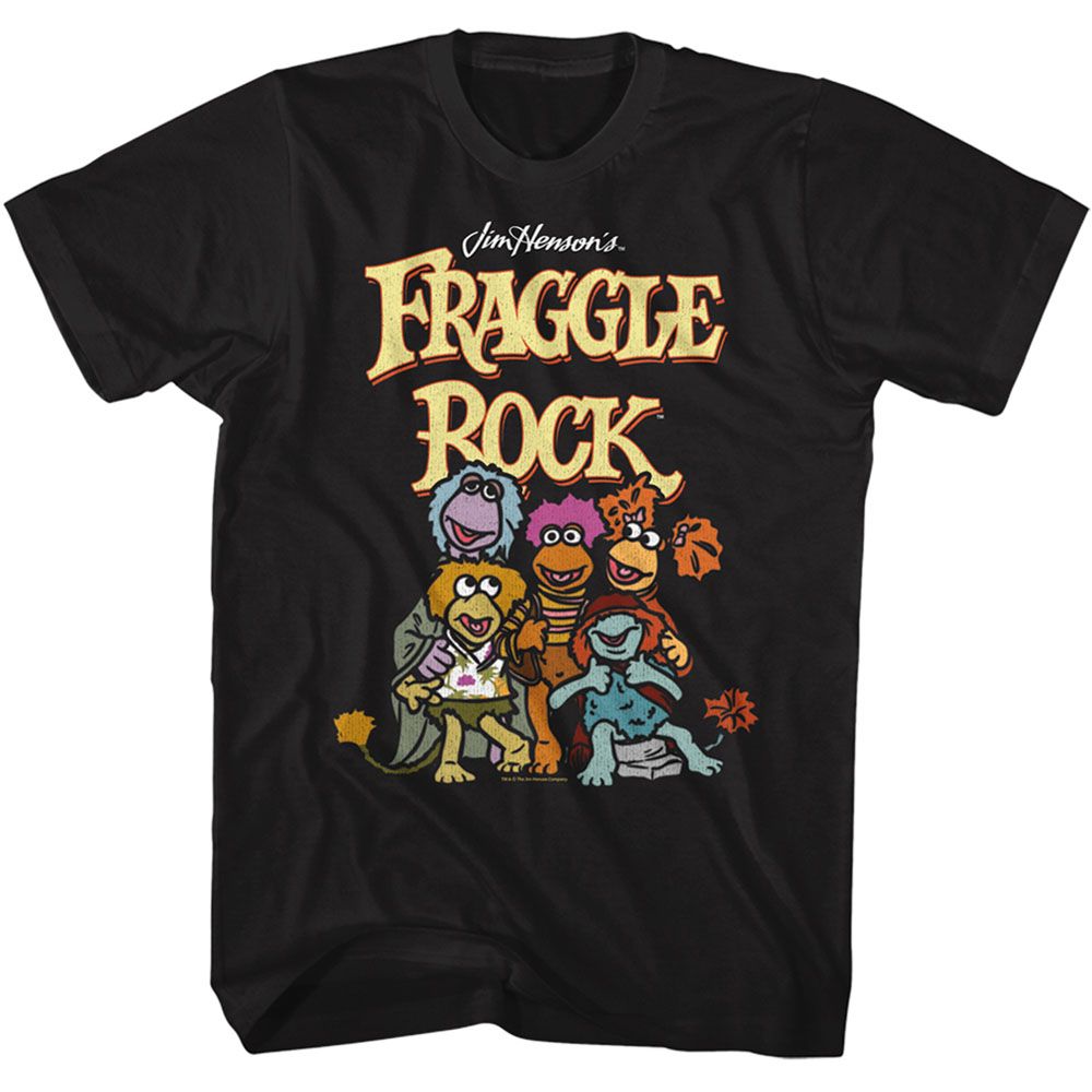 Wholesale Fraggle Rock Fraggle Group Black T-Shirt