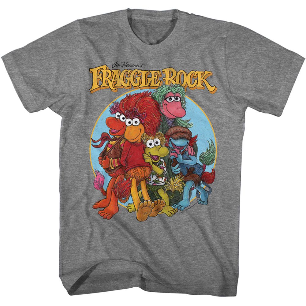 Wholesale Fraggle Rock Drawn Fraggles Graphite Heather T-Shirt