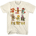 Wholesale Fraggle Rock Multiple Characters Natural T-Shirt