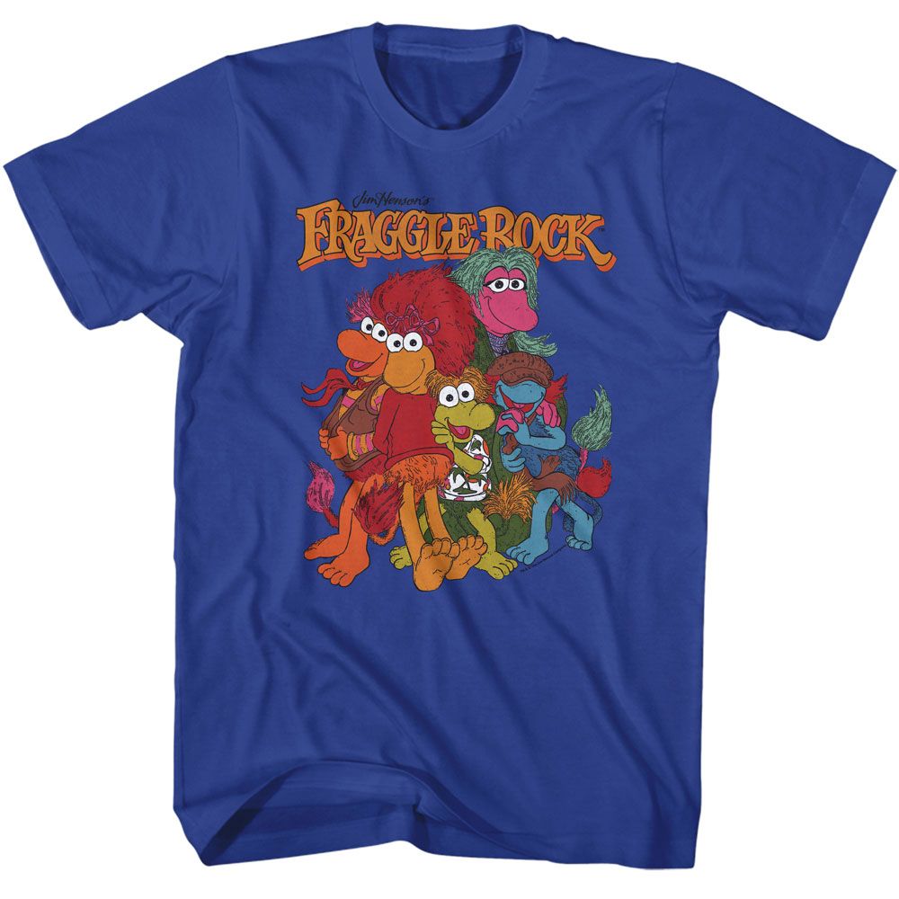 Wholesale Fraggle Rock Friends Group Royal T-Shirt