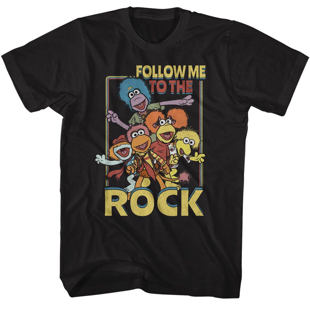 Wholesale Fraggle Rock Follow me to the Rock Black T-Shirt