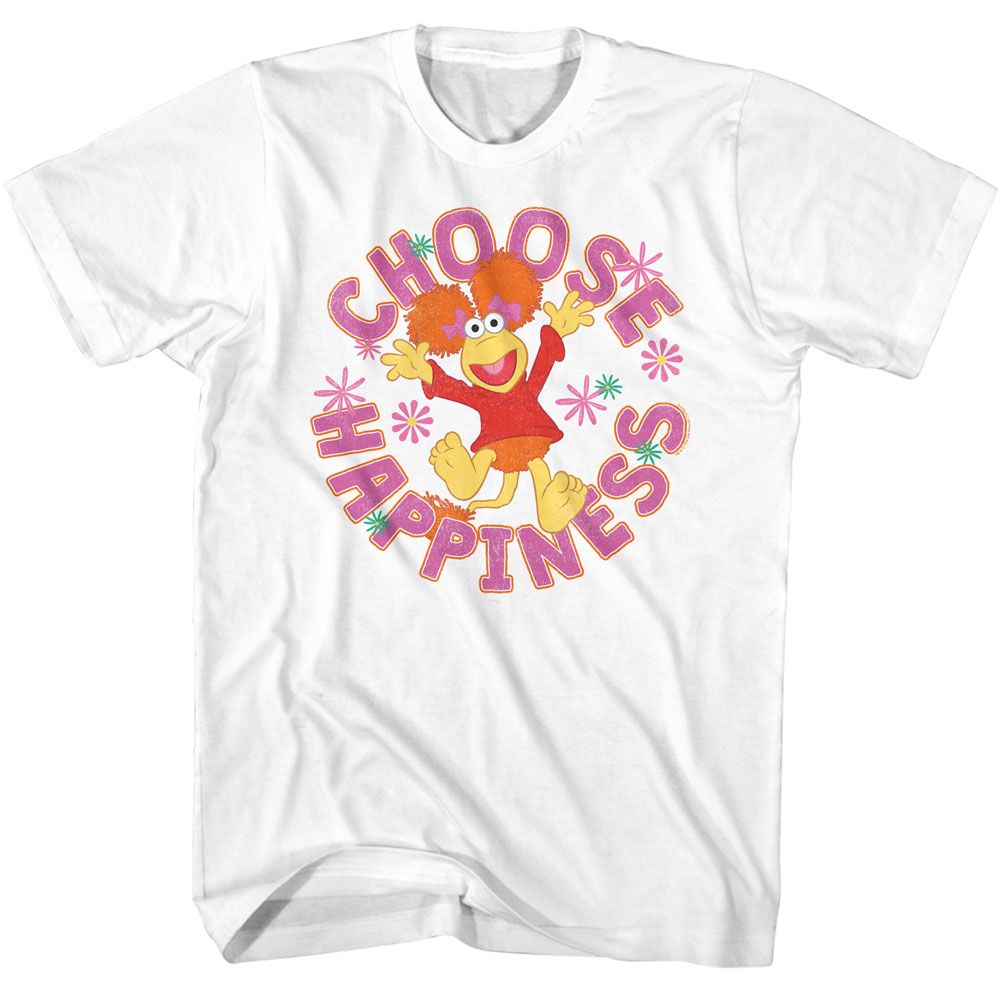 Wholesale Fraggle Rock Choose Happiness White T-Shirt