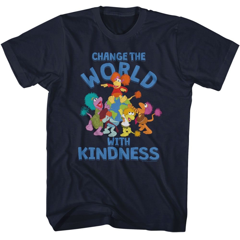 Wholesale Fraggle Rock Change the World Navy T-Shirt