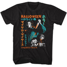 Wholesale Halloween Movie Japanese Text and Splatter Black Adult T-Shirt