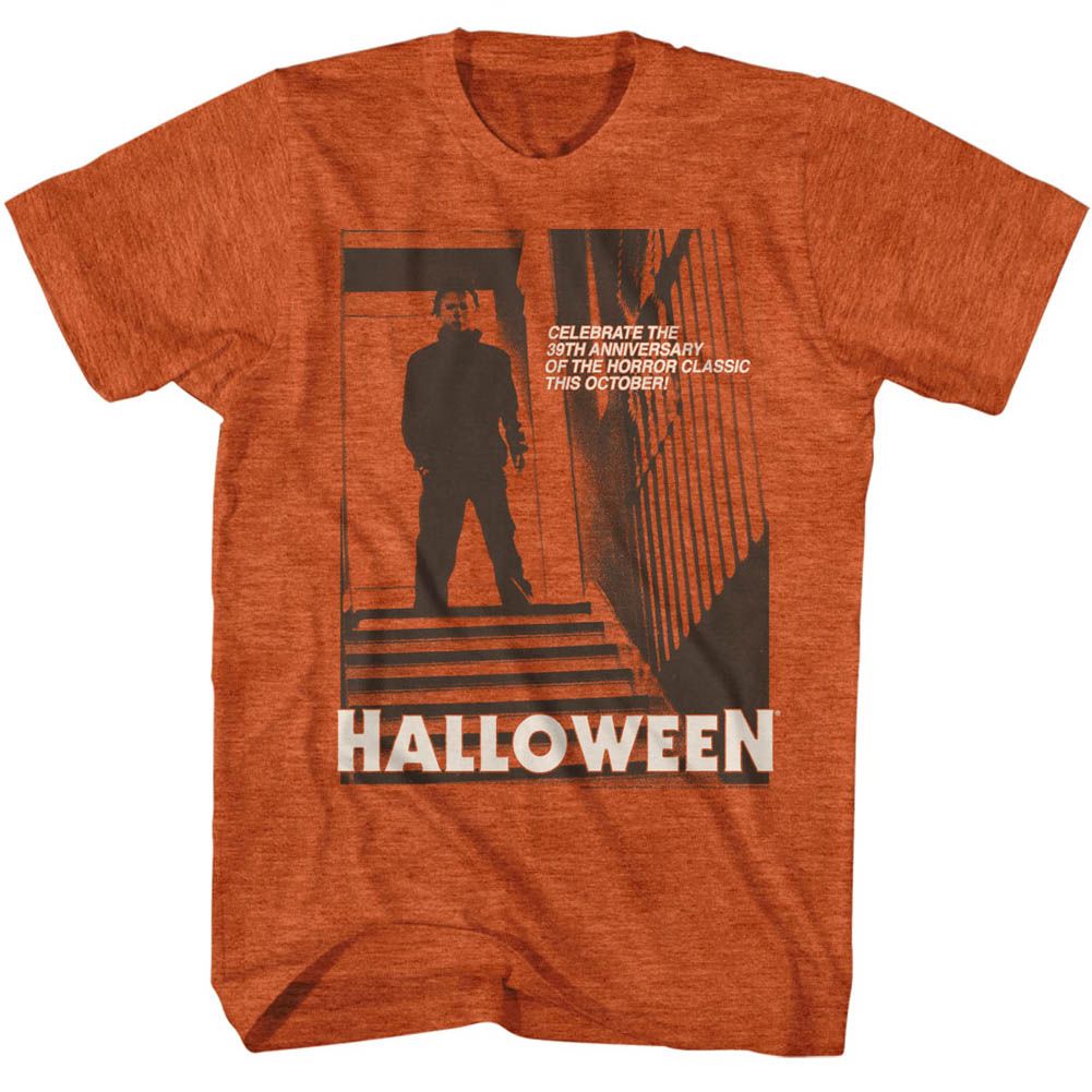 Wholesale Halloween Stairs2 Heather Antique Orange Adult T-Shirt