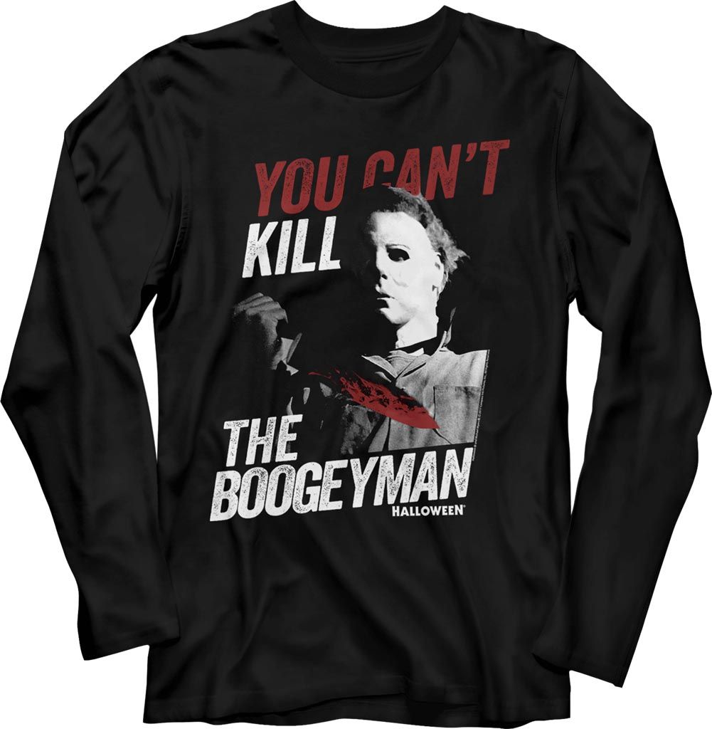 Wholesale Halloween Boogeyman Black Adult Long Sleeve T-Shirt