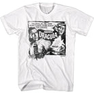 Wholesale Horror Movies Black & White Horror of Dracula White Adult T-Shirt