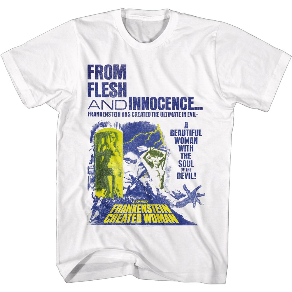 Wholesale Horror Movies Flesh and Innocence White Adult T-Shirt