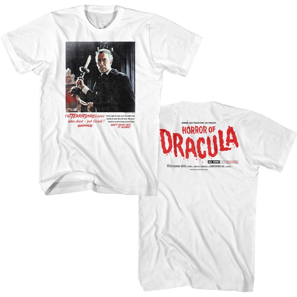 Wholesale Horror Movies Horror of Drac White Adult T-Shirt – Merch Showroom