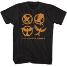 Wholesale Hunger Games Movie Emblems Black Adult T-Shirt