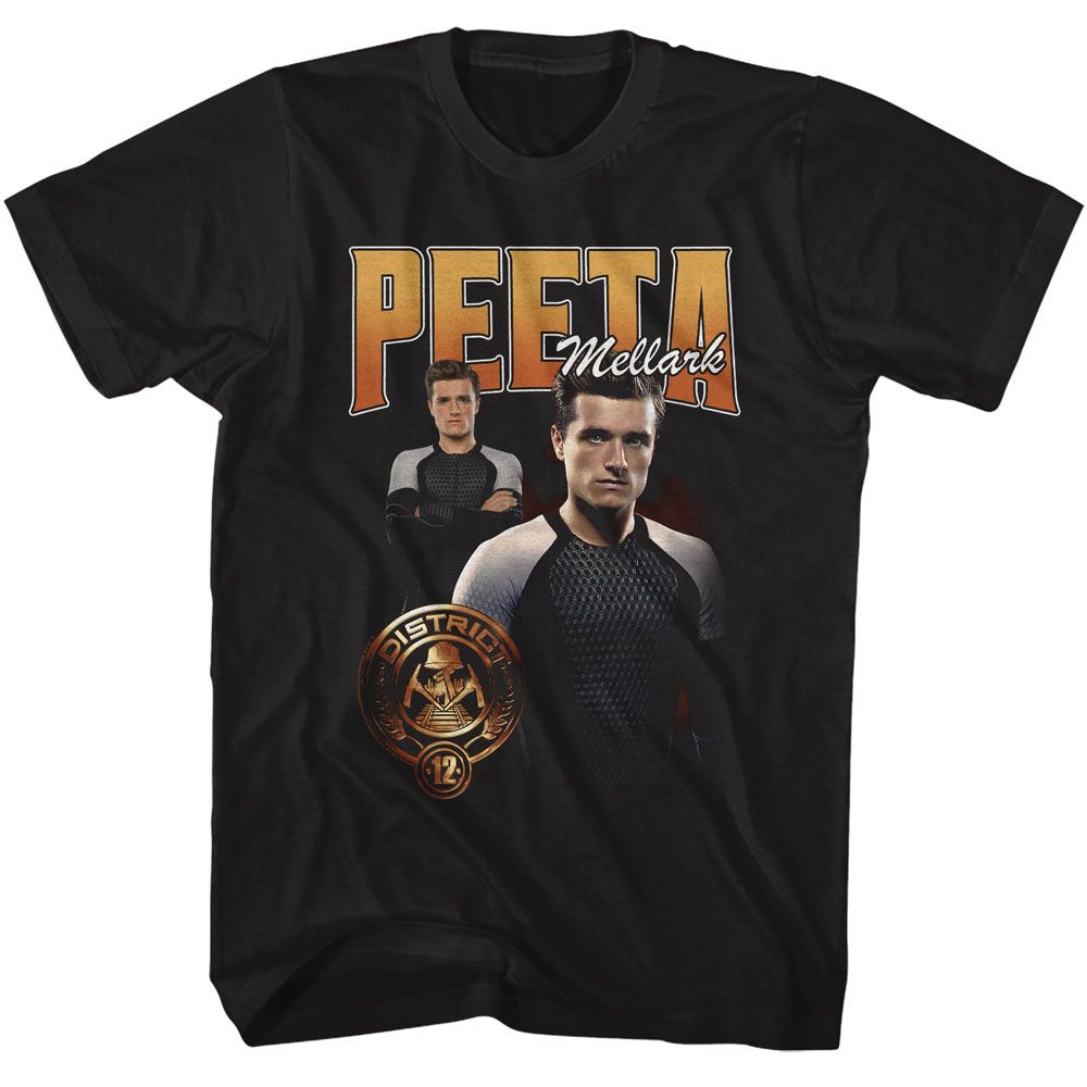 Wholesale Hunger Games Movie Peeta Duo Photo Black Adult T-Shirt