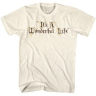 Wholesale Its a Wonderful Life Movie Title Treatment Solid Natural Adult T-Shirt