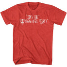 Wholesale Its a Wonderful Life Movie Title Treatment Heather Red Adult T-Shirt