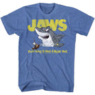 Wholesale JAWS Movie Cartoon JAWS Movie Heather Royal Adult T-Shirt