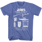 Wholesale JAWS Movie Survival Kit 2 Heather Royal Adult T-Shirt