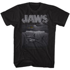Wholesale JAWS Movie Shark Boat Heather Black Adult T-Shirt