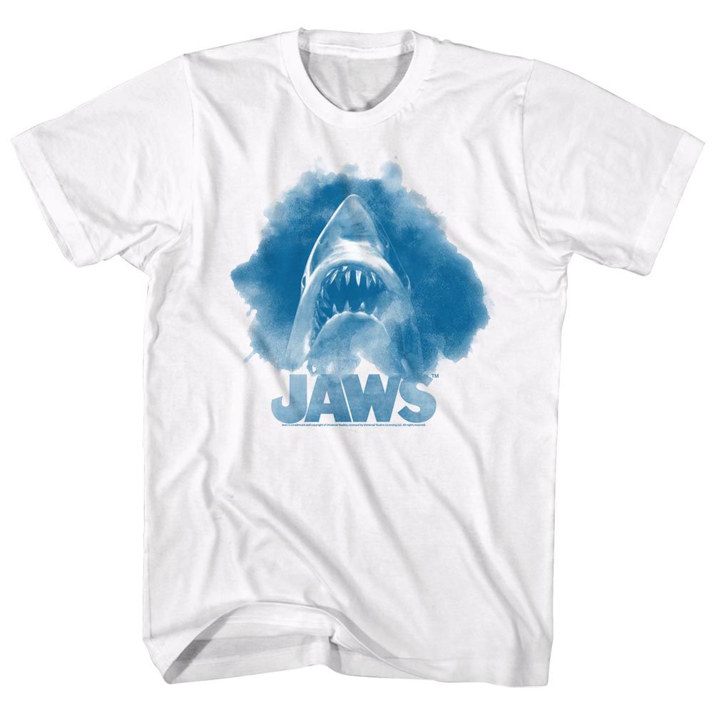Wholesale JAWS Movie Watercolor White Adult T-Shirt