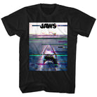 Wholesale JAWS Movie Glitchy Black Adult T-Shirt