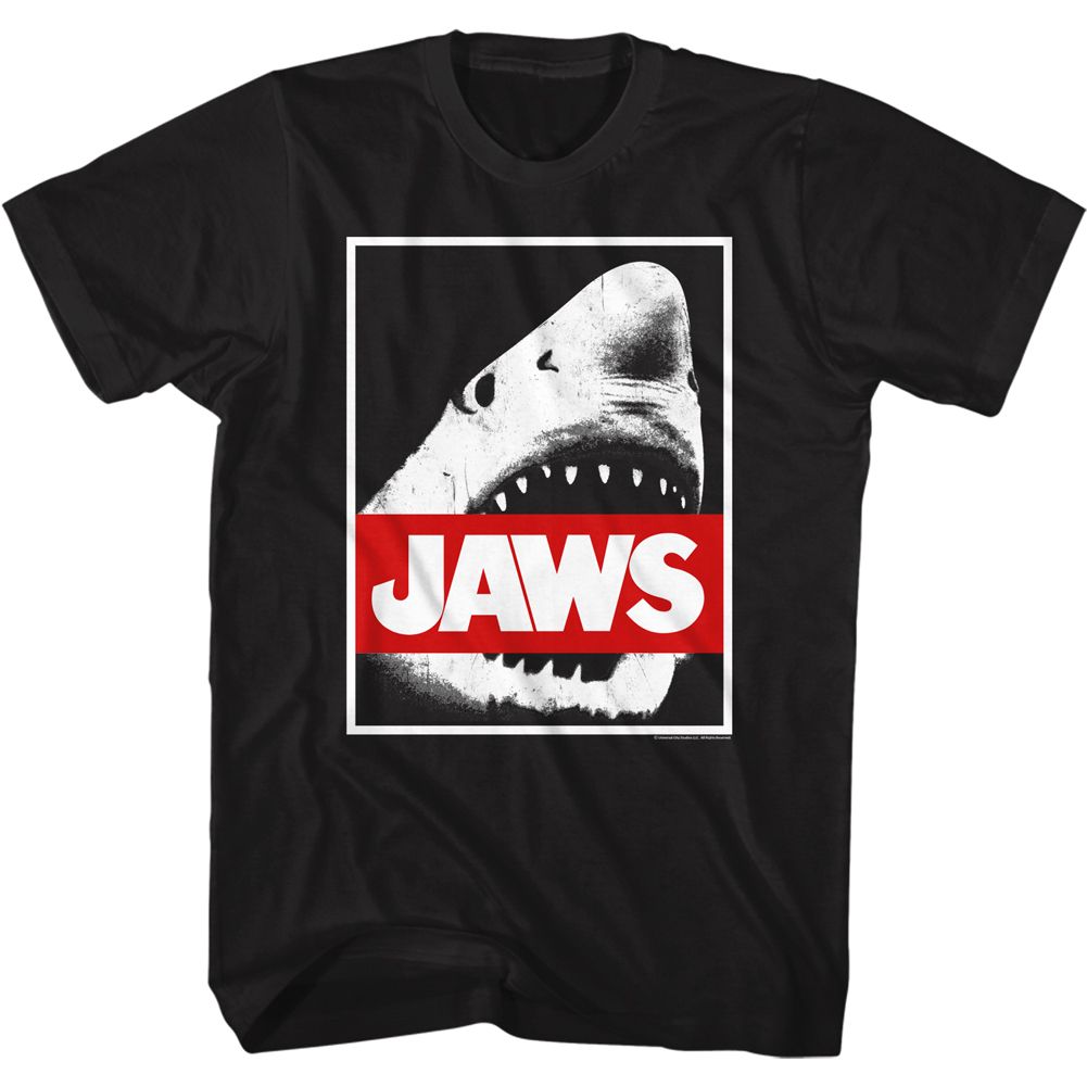 Wholesale JAWS Movie Red Bar Black Adult T-Shirt