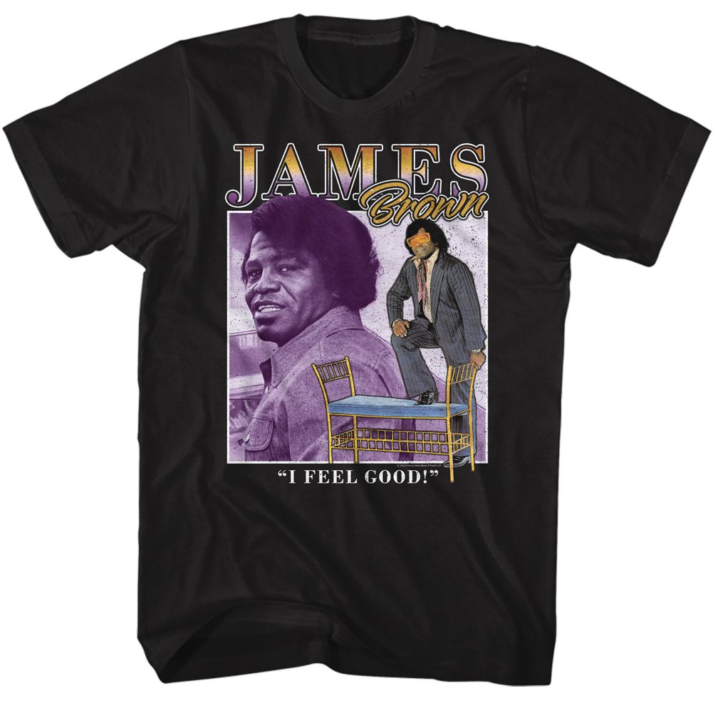 Wholesale James Brown Two Pic Square T-Shirt