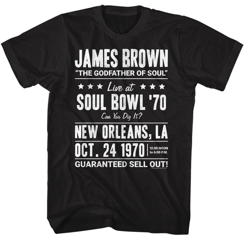 Wholesale James Brown Soul Bowl 1970 T-Shirt