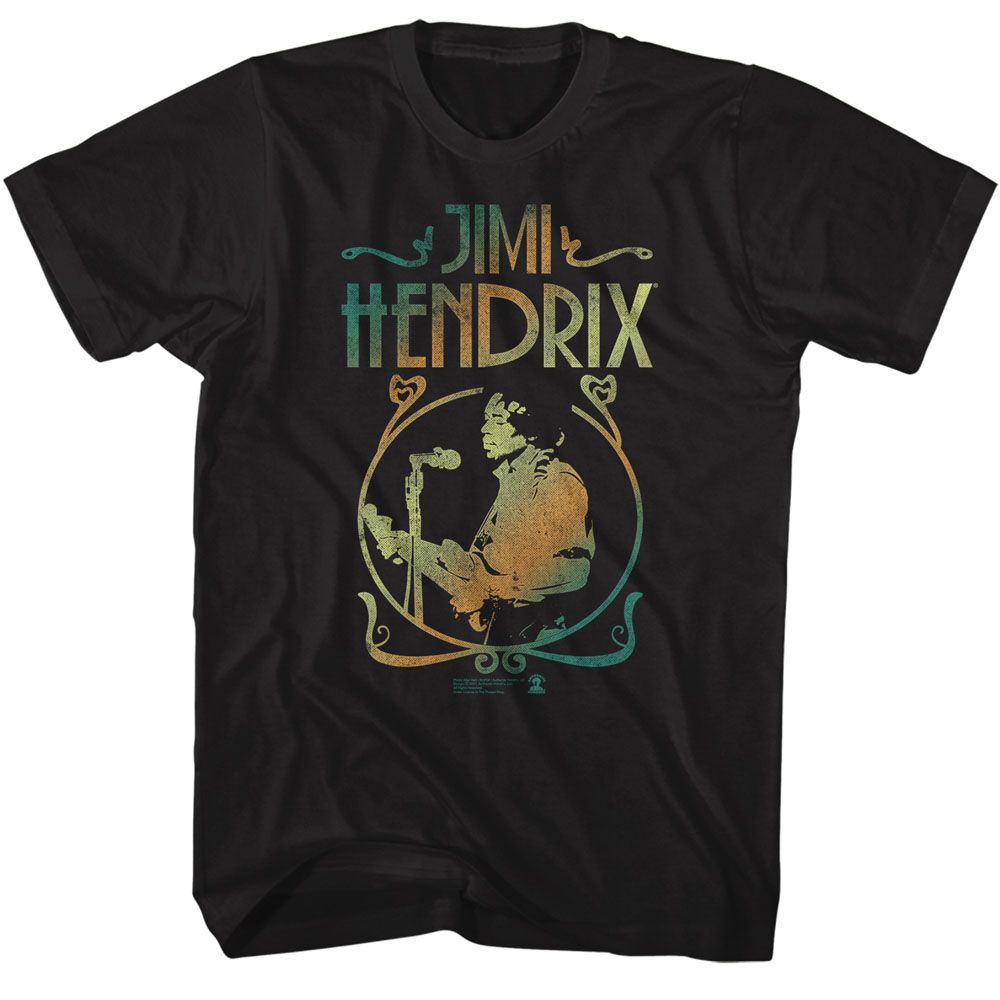 Wholesale Jimi Hendrix Gradient Circle T-Shirt