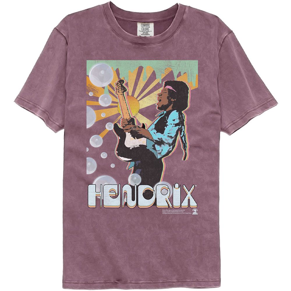 Wholesale Jimi Hendrix Pastel Sun Ray Premium Fashion Dye Band T-Shirt