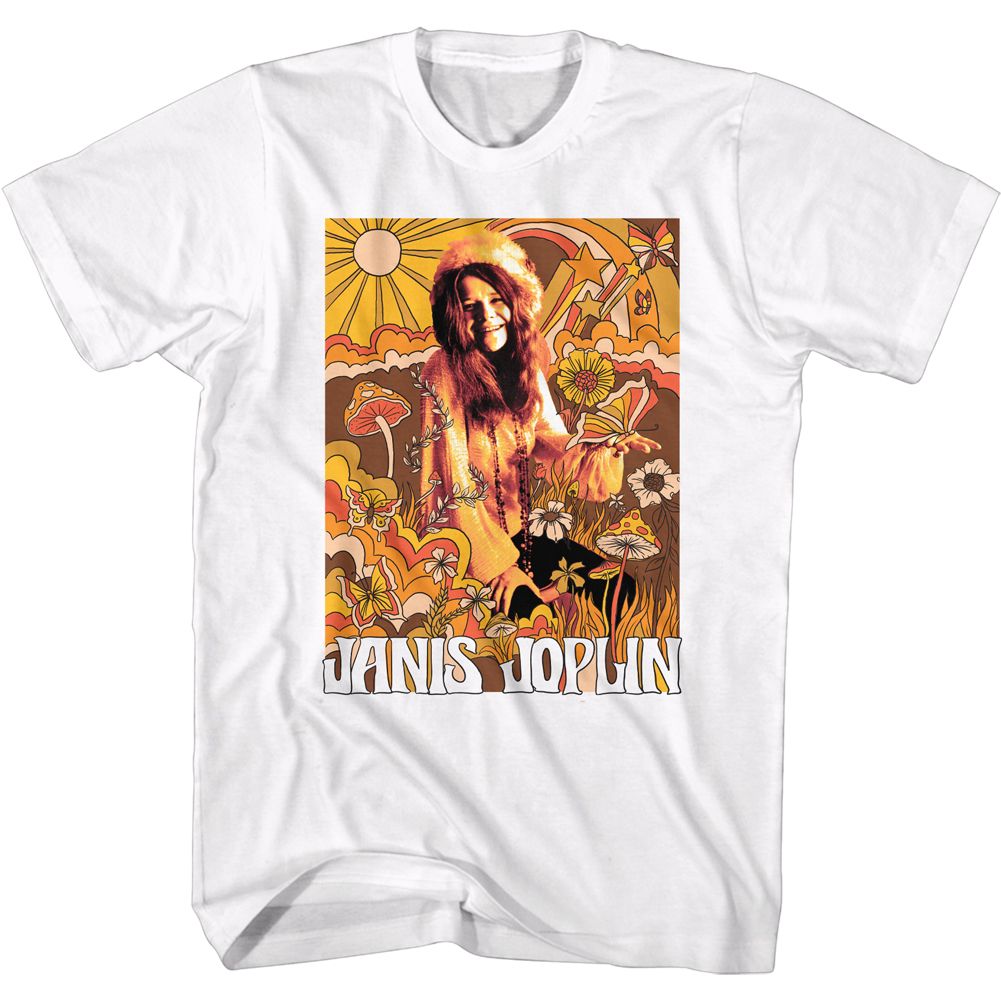 Wholesale Janis Joplin Drawn Over Pic T-Shirt