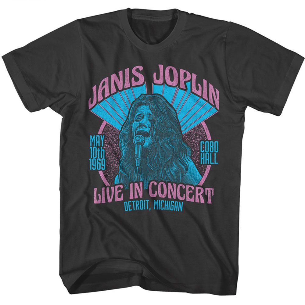 Wholesale Janis Joplin Live Cobo Hall Distressed T-Shirt