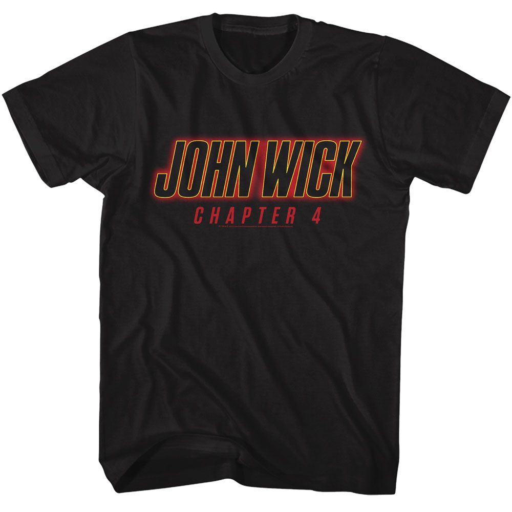 John Wick Chapter 4 Logo Black Adult T Shirt Wholesale Movie T Shirts Merch Showroom