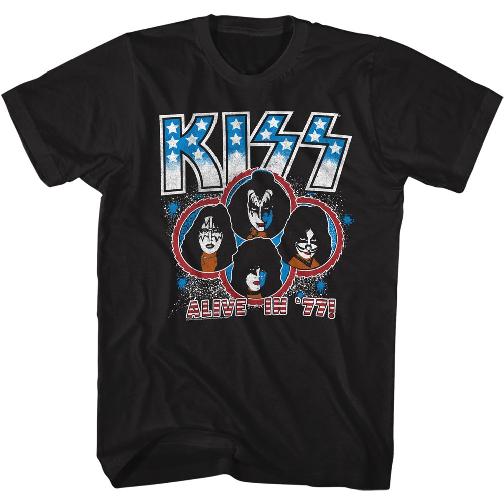 Wholesale KISS Alive in 77 T-Shirt