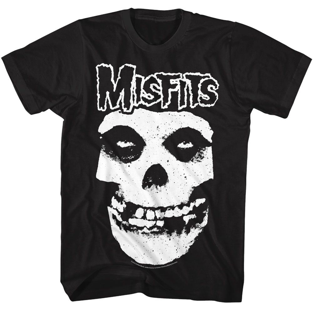 Wholesale Misfits Logo Outline Skull T-Shirt